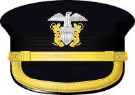 Cap badge, chin strap, and visor